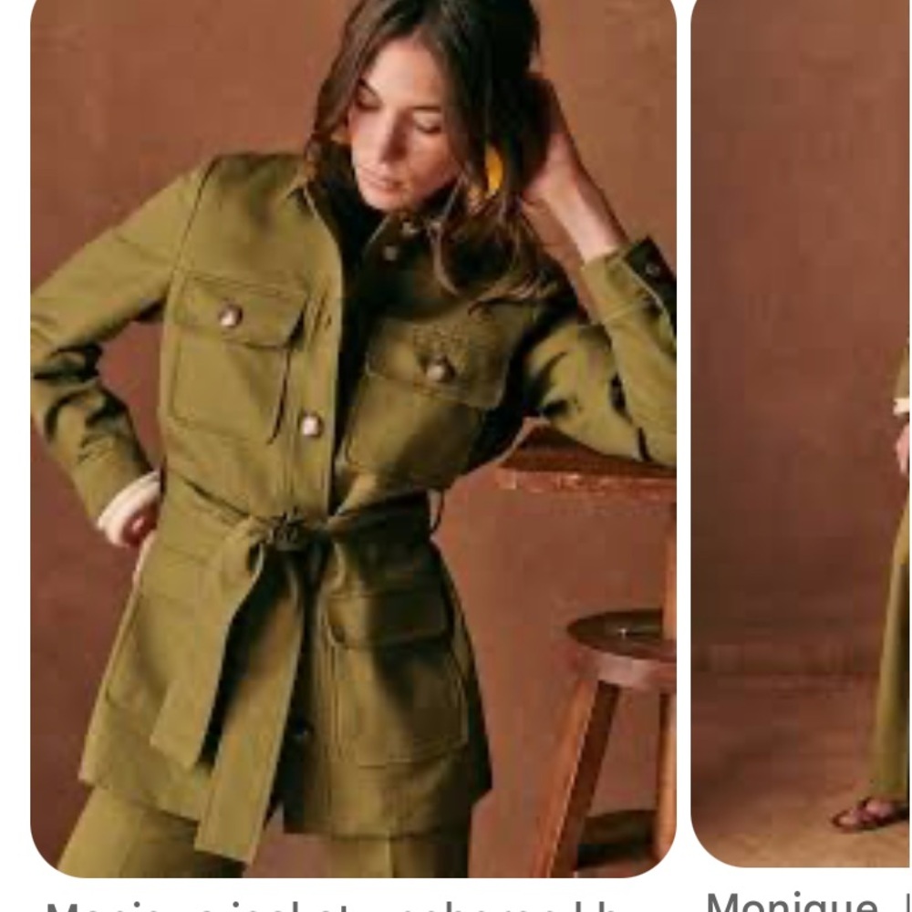 Suzane Khaki Utility Jacket with Belt